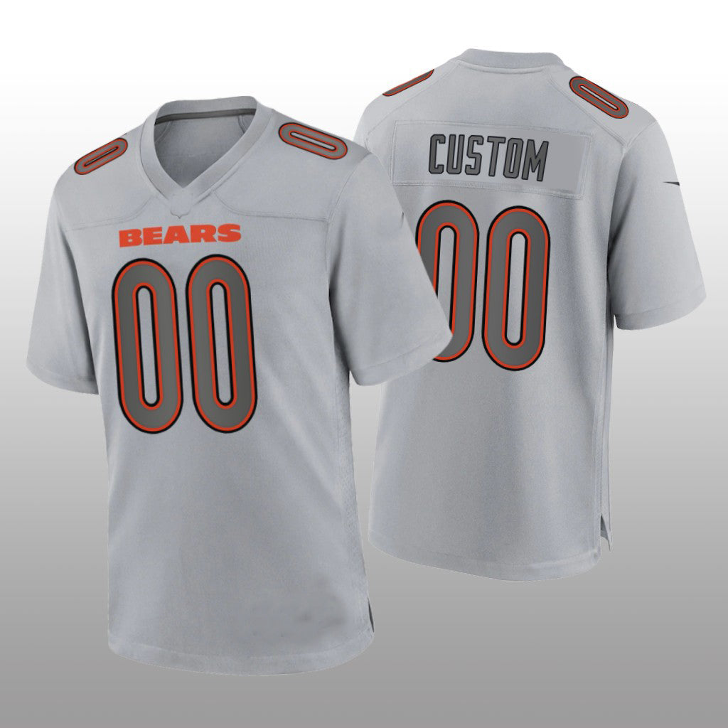 Custom1 Chicago Bears Custom1 Gray Atmosphere Game Jerseys Stitched American Football Jerseys
