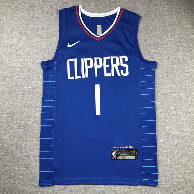 Men's LA Clippers James Harden #1 Royal Swingman Jerseys - Icon Edition