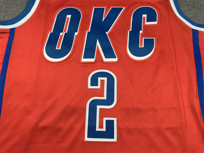 Men's Oklahoma City Thunder Shai Gilgeous-Alexander #2 Orange 2022/23 Swingman Jerseys - Statement Edition