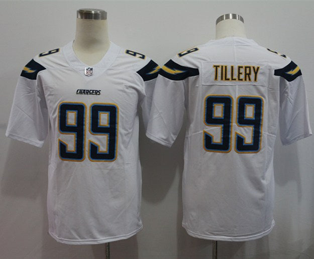 Men's Los Angeles Chargers Jerry Tillery #99 White Game Jerseys