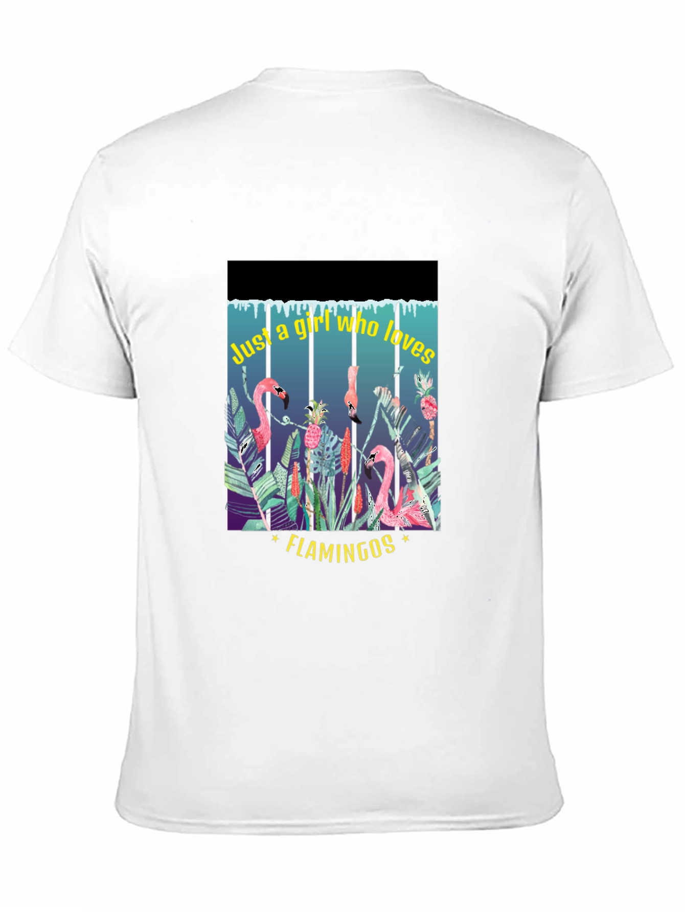 Tropical Flamingo Lover T-Shirt - Womens Graphic Tee