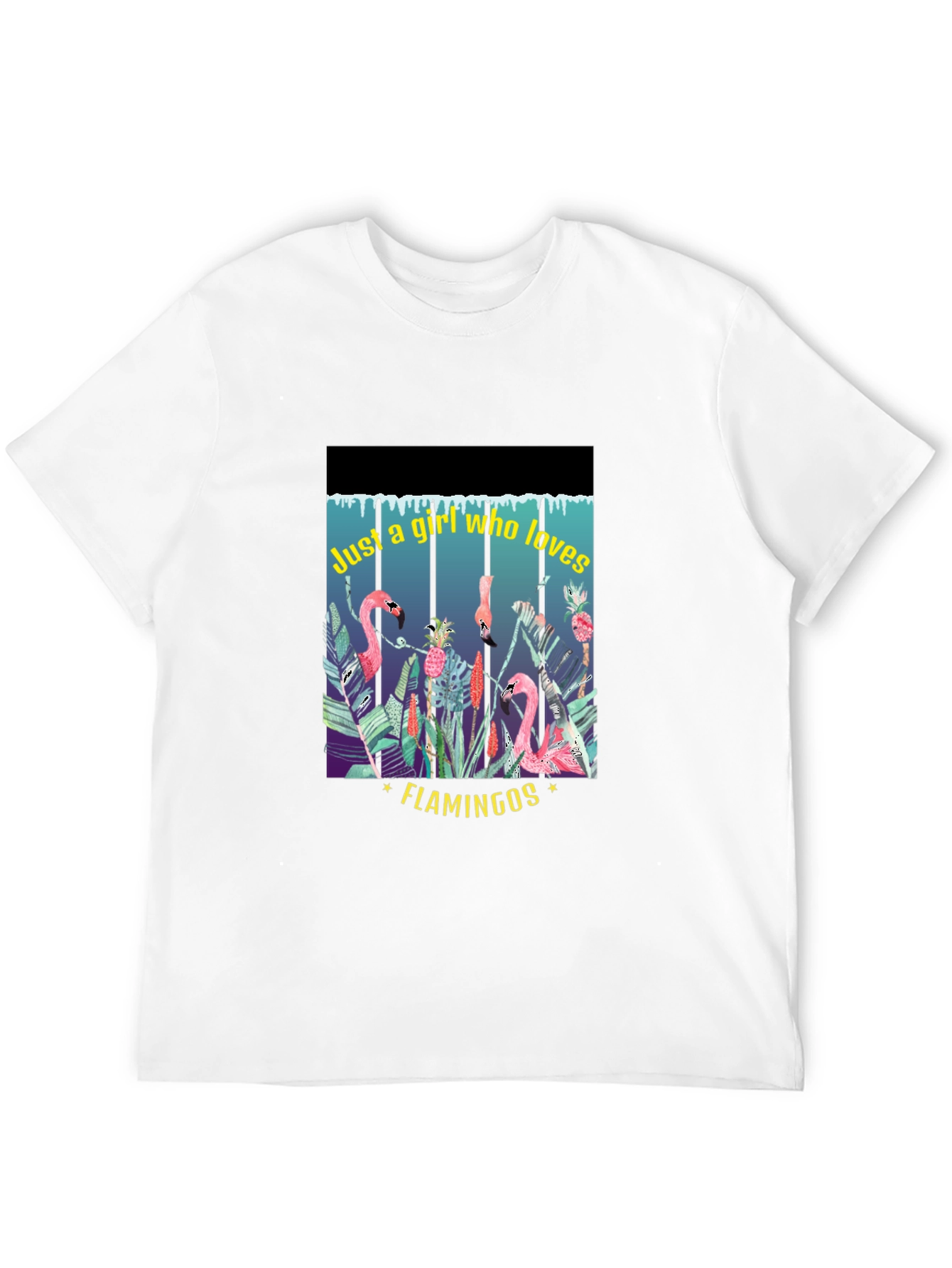 Tropical Flamingo Lover T-Shirt - Womens Graphic Tee
