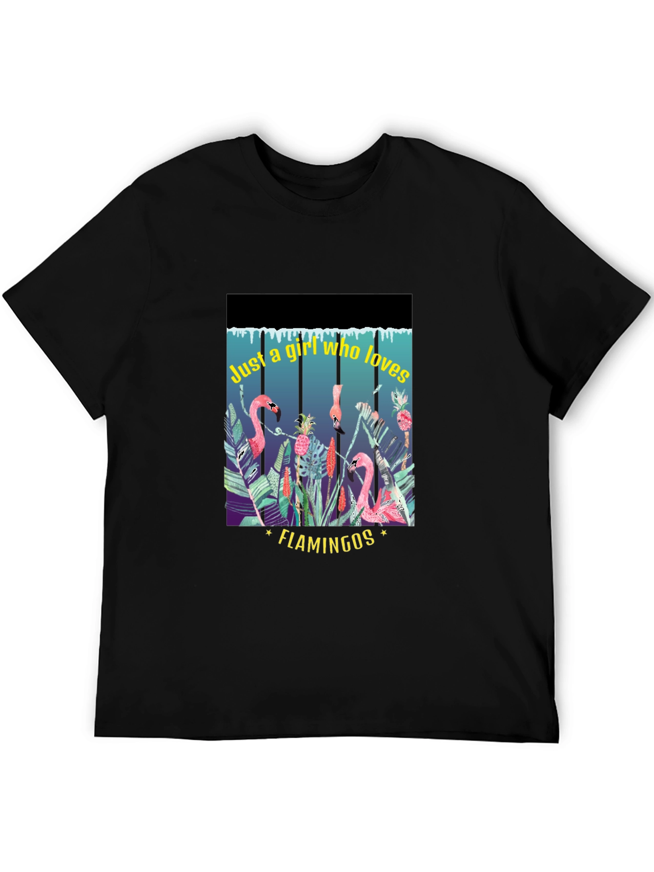 Tropical Flamingo Lover T-Shirt - Womens Graphic Tee