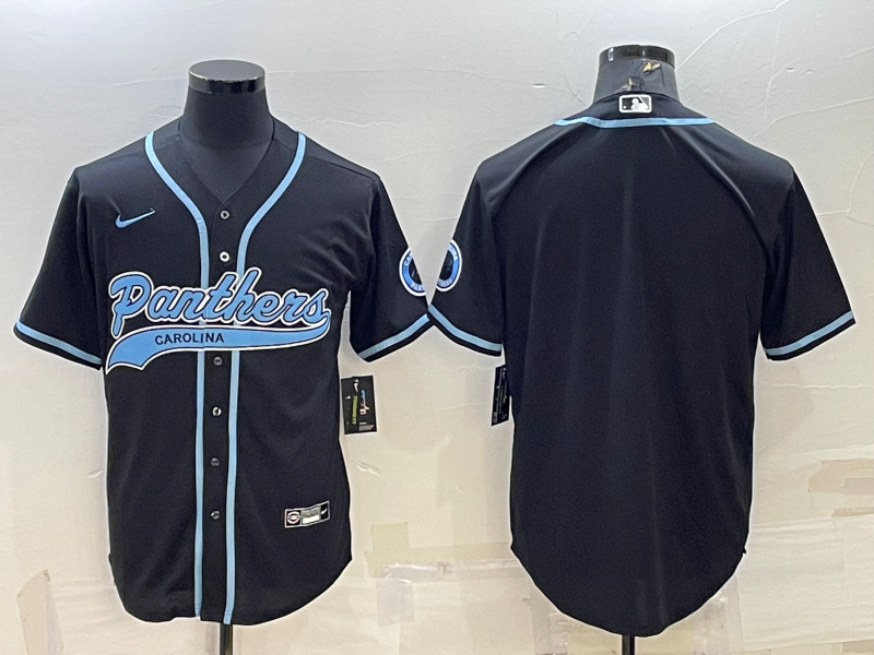 Men's Carolina Panthers Black Blank Jerseys