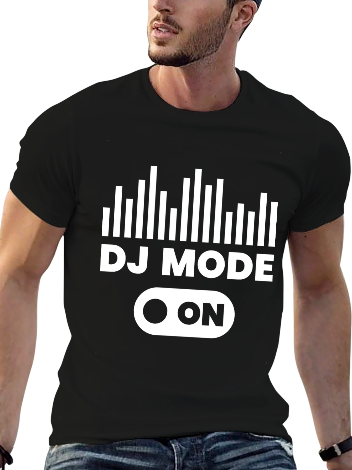DJ Mode On T-Shirt - Black Graphic Tee