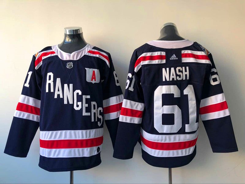 Men's New York Rangers Rick Nash #61 Navy Player Jerseys