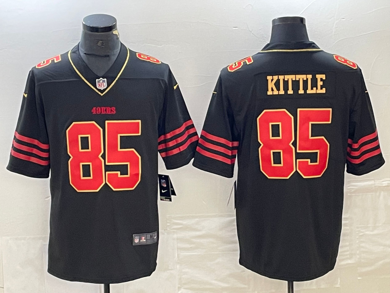 Men's San Francisco 49ers George Kittle #85 Black Vapor F.U.S.E. Limited Jerseys