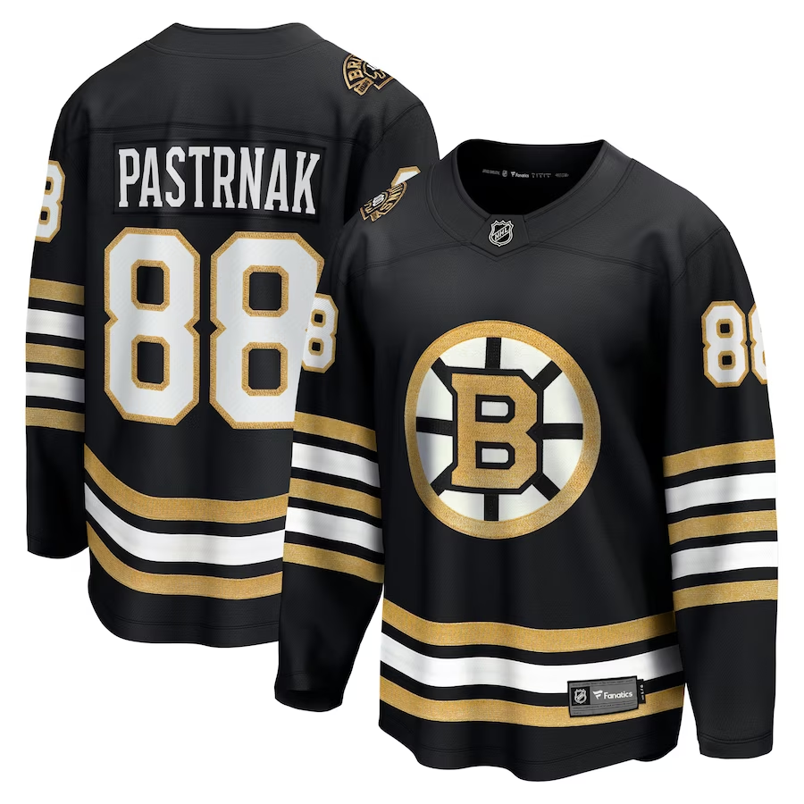 Men's Boston Bruins David Pastrnak #88 Black Player Game Jerseys