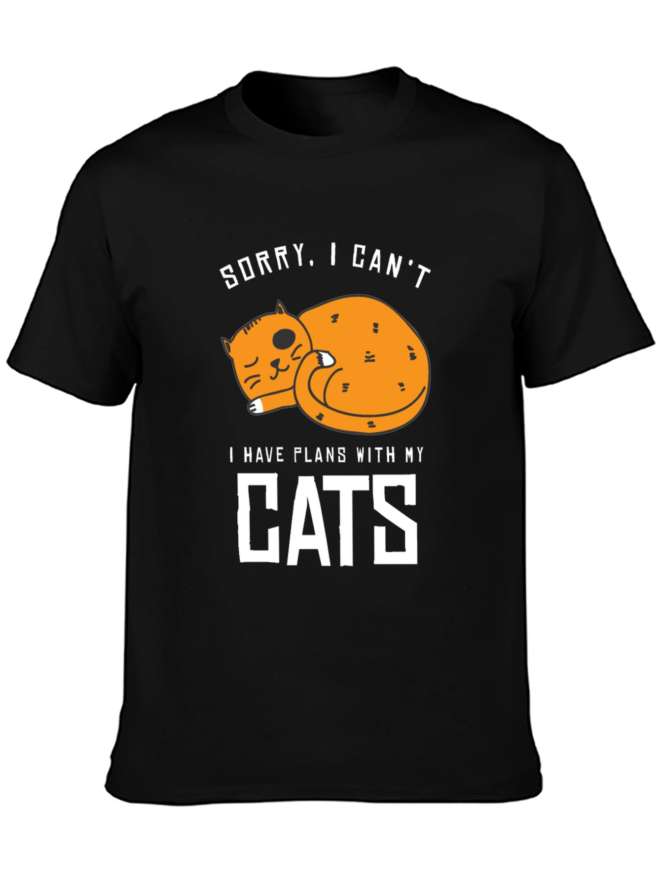 Sorry I Cant. Cat Lover Graphic Tee