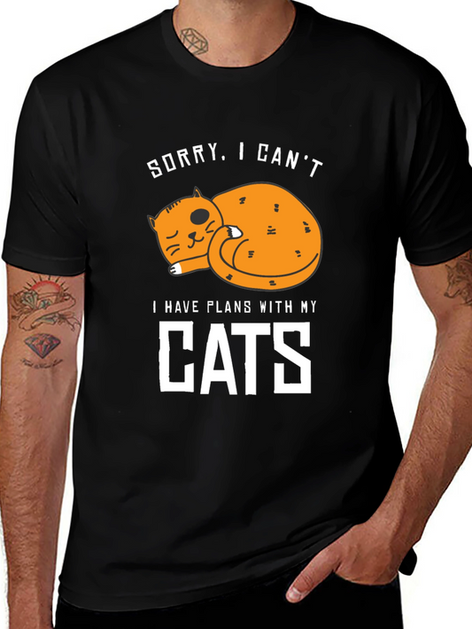 Sorry I Cant. Cat Lover Graphic Tee