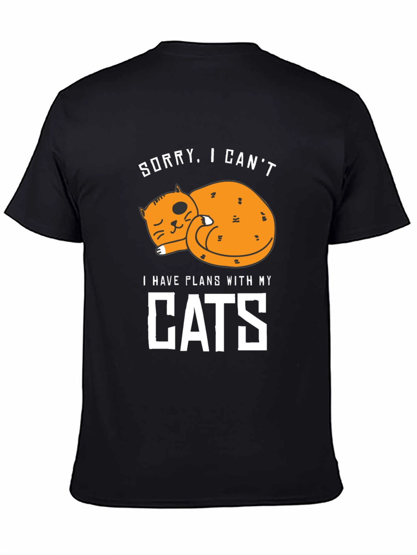 Sorry I Cant. Cat Lover Graphic Tee