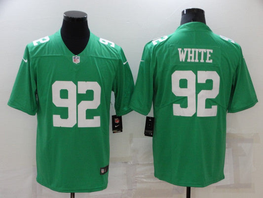 Men's Philadelphia Eagles Reggie White #92 Green Game Jerseys