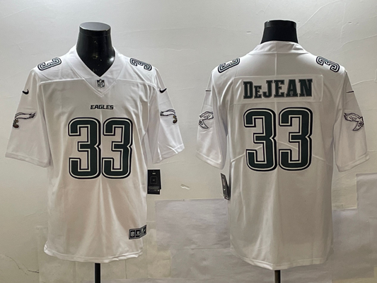 Men's Philadelphia Eagles Cooper DeJean #33 Tundra White Fashion Game Jerseys