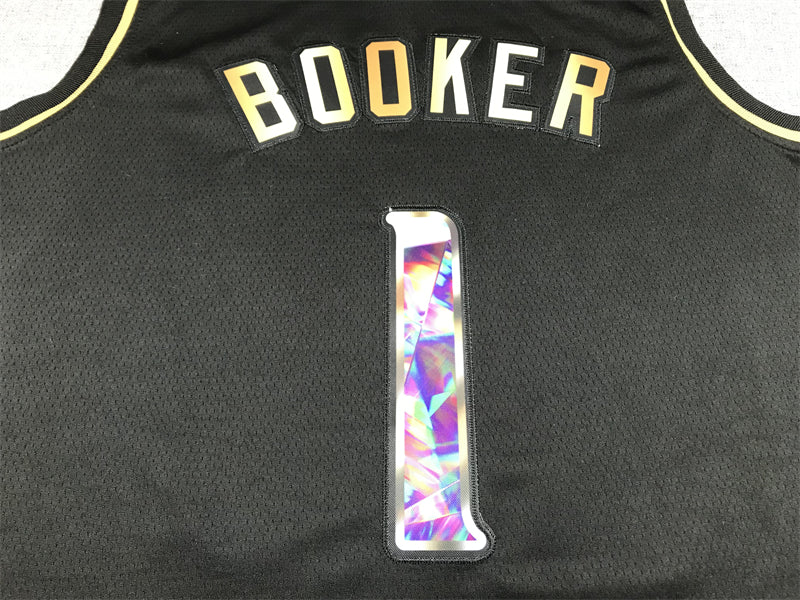 Men's Phoenix Suns Devin Booker #1 Black Swingman Player Jerseys