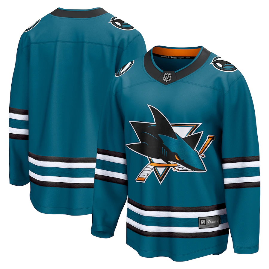 Men's San Jose Sharks Teal Breakaway Home Blank Jerseys