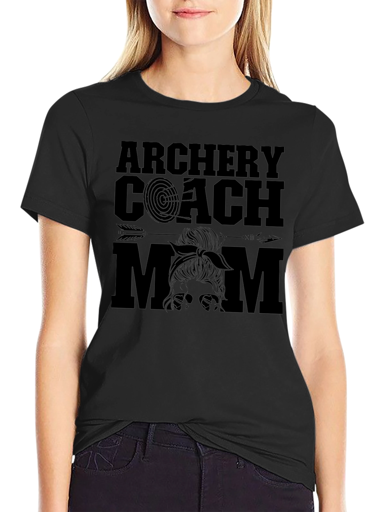 Archery Coach Mom Graphic T-Shirt
