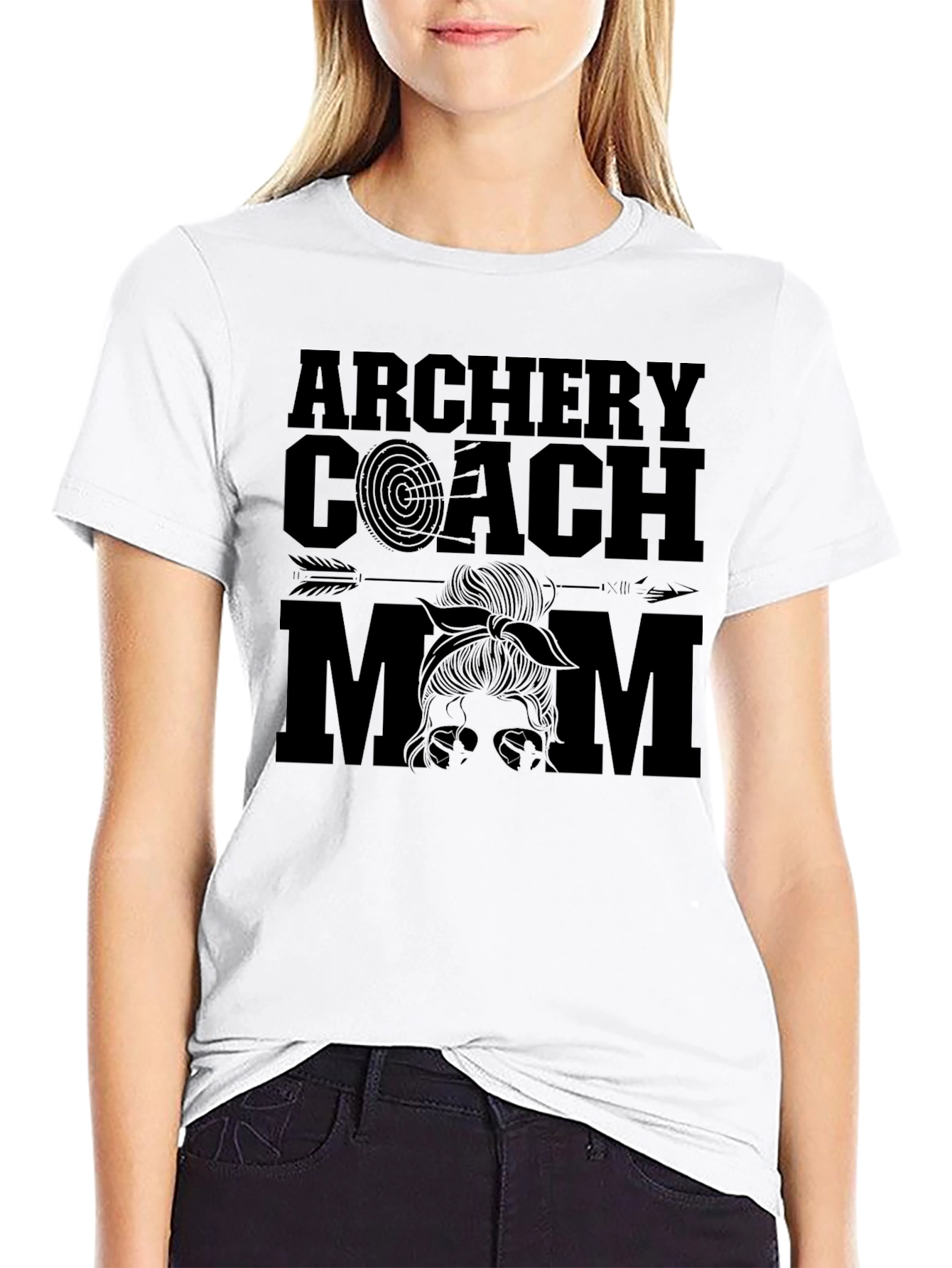 Archery Coach Mom Graphic T-Shirt