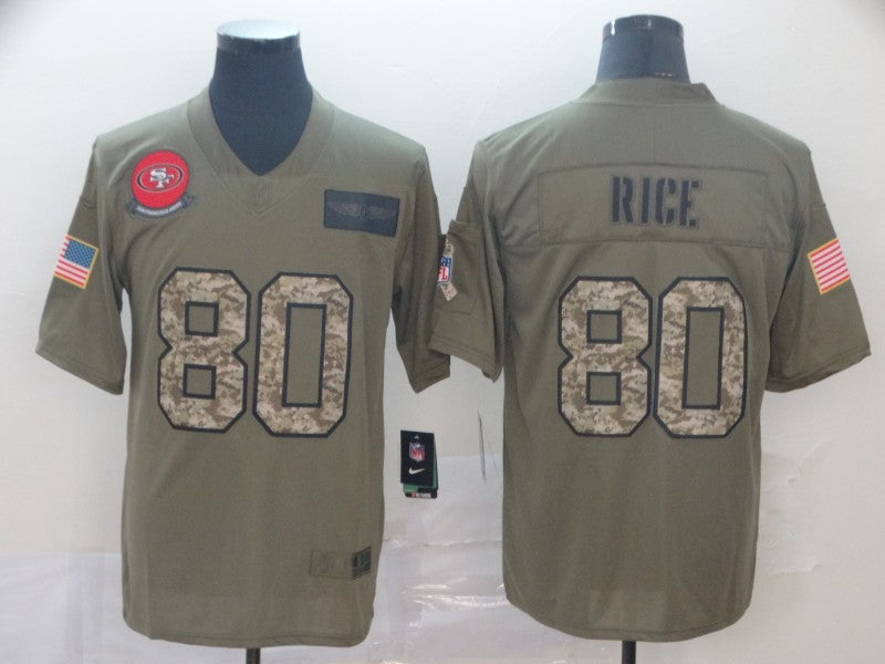 Men's San Francisco 49ers Jerry Rice #80 Brown Alternate Game Jerseys