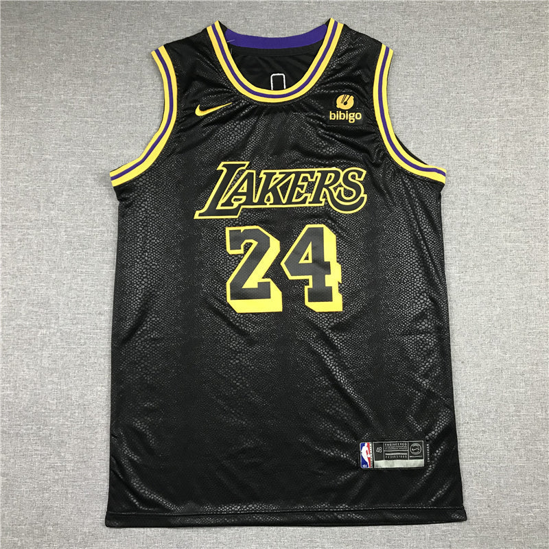 Men's Los Angeles Lakers Kobe Bryant #24 Black City Edition Swingman Jerseys