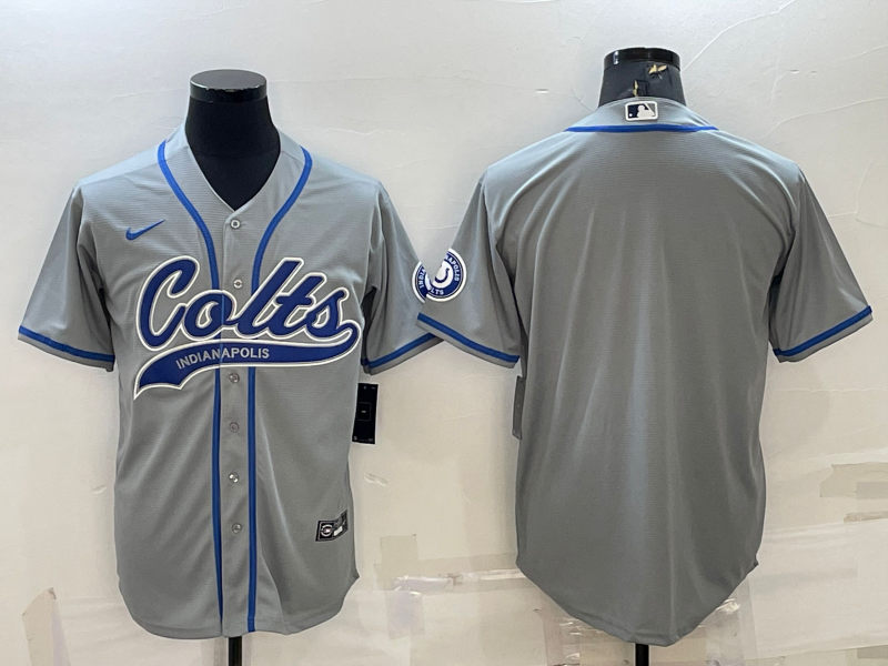 Men's Indianapolis Colts Gray Blank Jerseys