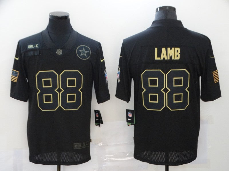 Men's Dallas Cowboys #88 CeeDee Lamb Black Player Game Jerseys