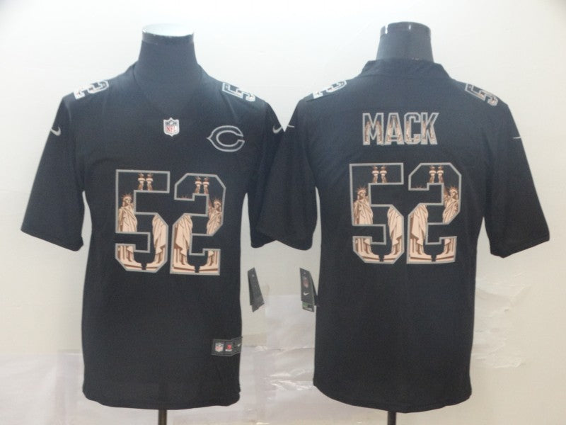 Men's Chicago Bears #52 Khalil Mack Black Player Replica Jerseys