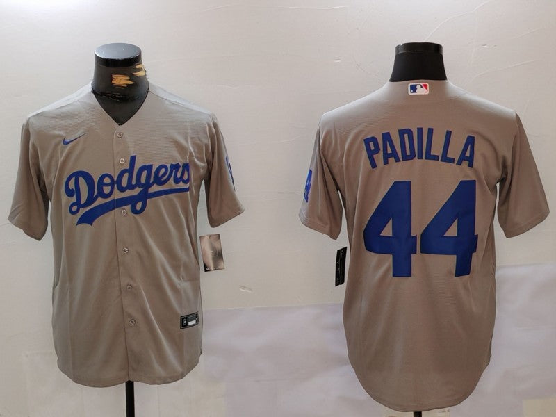 Men's Los Angeles Dodgers Vicente Padilla #44 Gray Player Jerseys