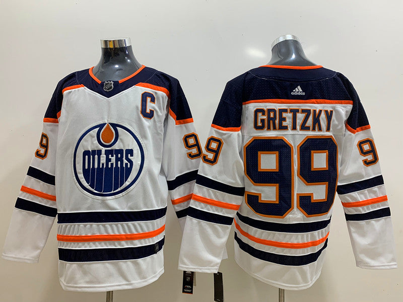 Men's Edmonton Oilers Wayne Gretzky #99 White Breakaway Player Jerseys
