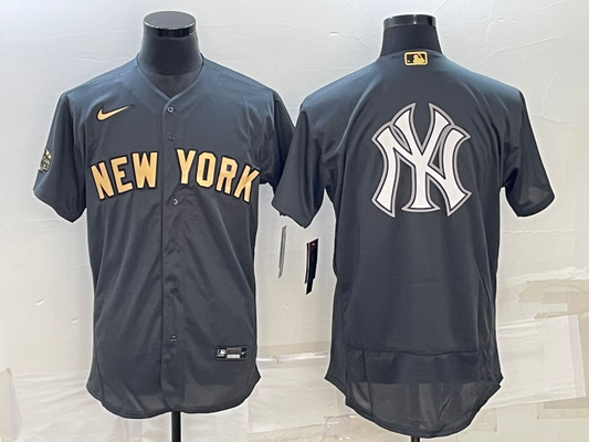 Men's New York Yankees Dark Gray Replica Player Jerseys