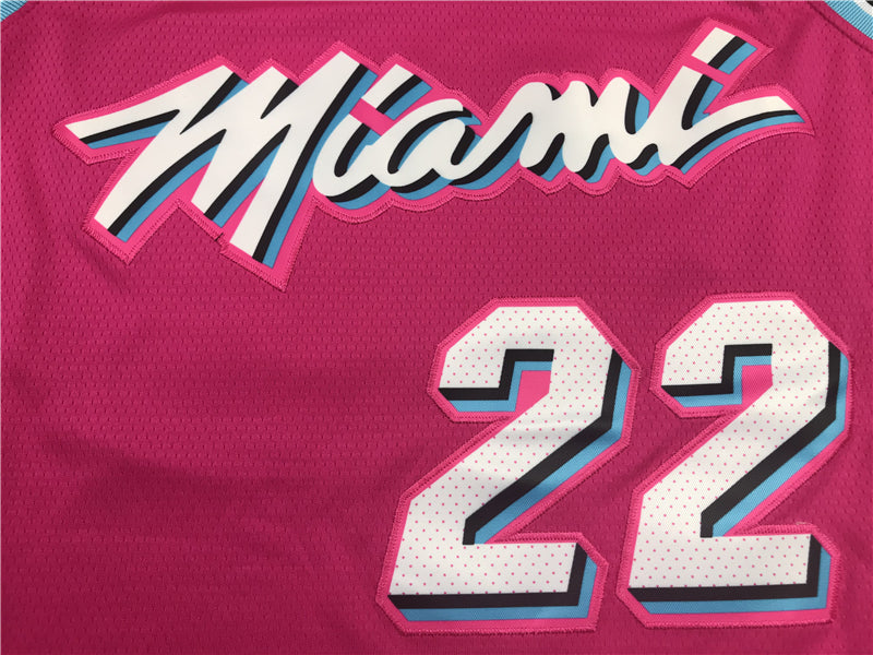 Men's Miami Heat Jimmy Butler #22 NBA Pink Swingman Jerseys