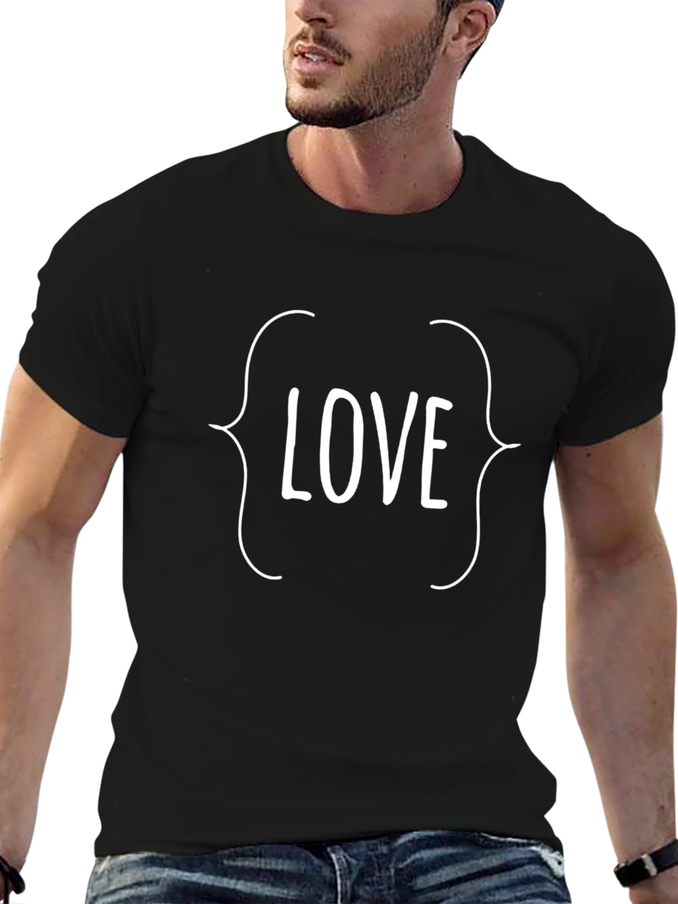 Love Graphic Tee - Stylish Black Cotton T-Shirt