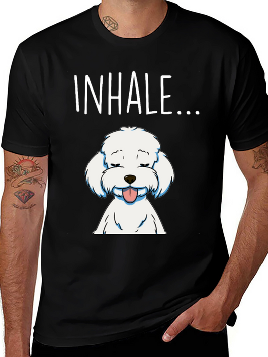 Inhale Dog Graphic T-Shirt - Relaxed Fit