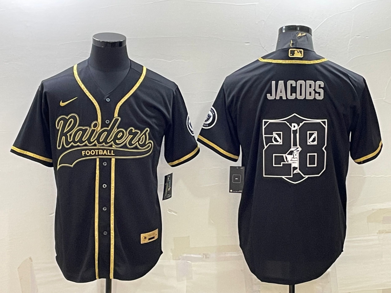 Men's Las Vegas Raiders Josh Jacobs #28 Black Game Player Jerseys Joint Edition