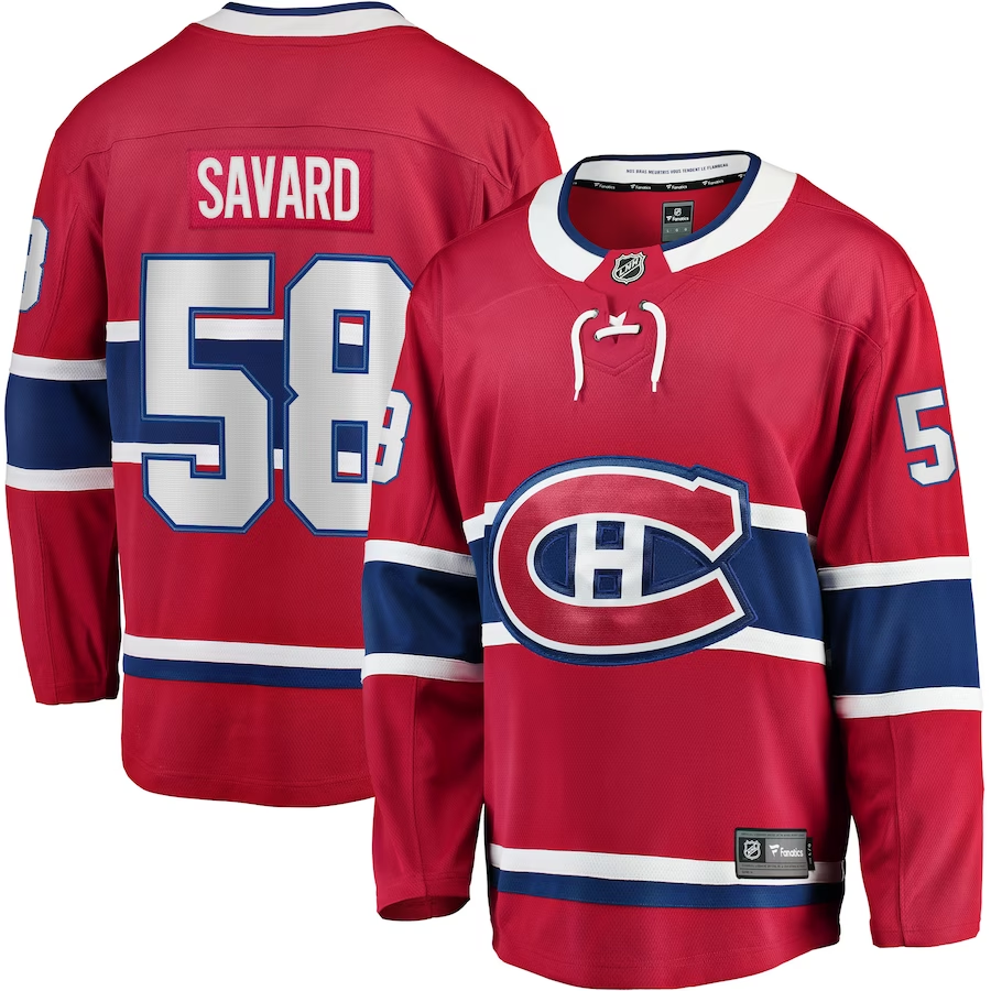 Men's Montreal Canadiens David Savard #58 Red Player Game Jerseys