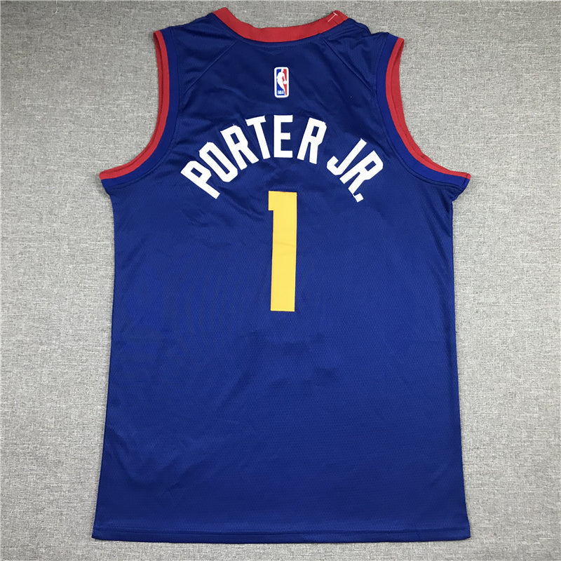 Men's Denver Nuggets Michael Porter Jr. Blue 2023 Fast Break Replica Jerseys
