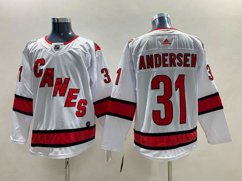 Men's Carolina Hurricanes Frederik Andersen #31 White Player Jerseys