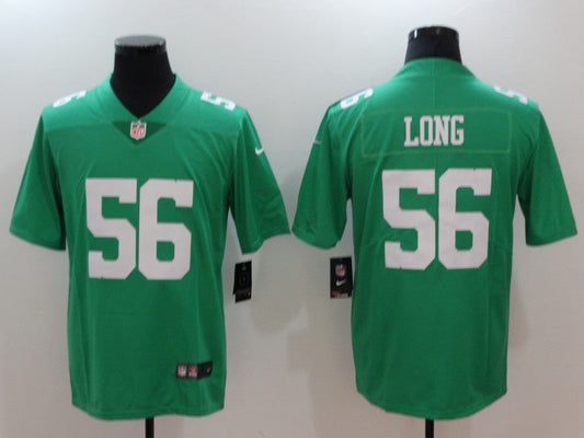 Men's Philadelphia Eagles Chris Long #56 Green Game Jerseys