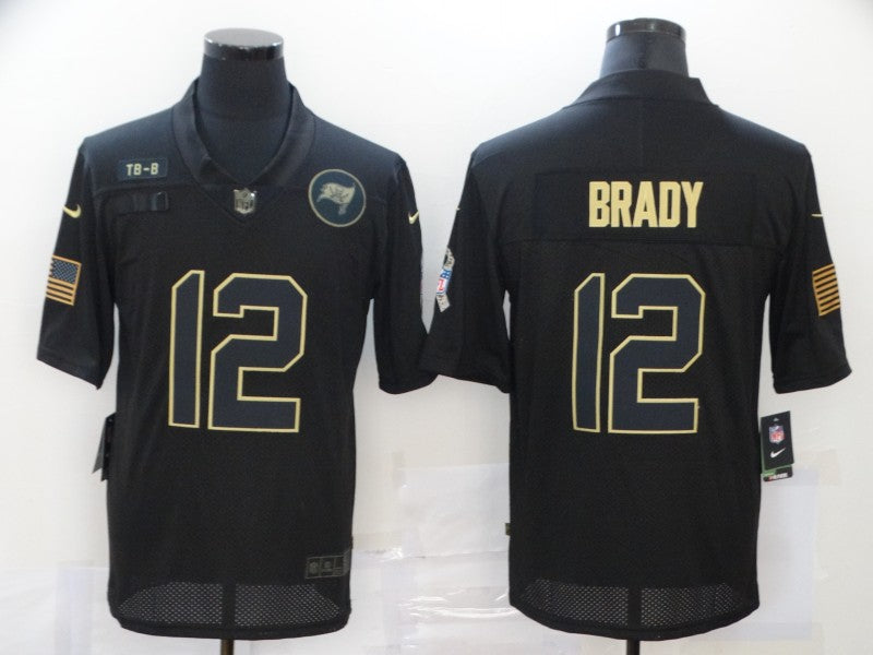 Men's Tampa Bay Buccaneers Tom Brady Black 2020 Salute To Service Limited Jerseys