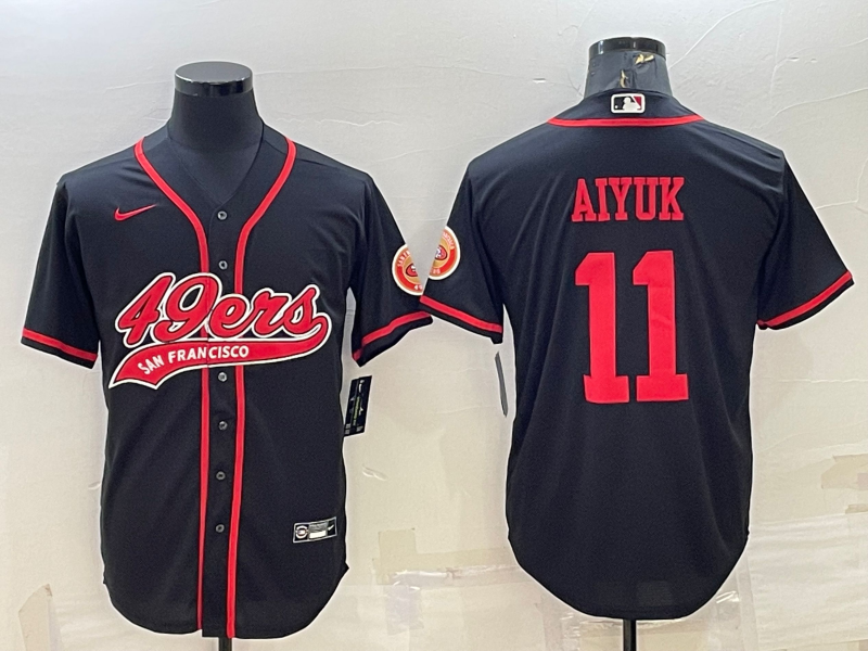 Men's San Francisco 49ers Brandon Aiyuk #11 Black Game Jerseys Joint Edition