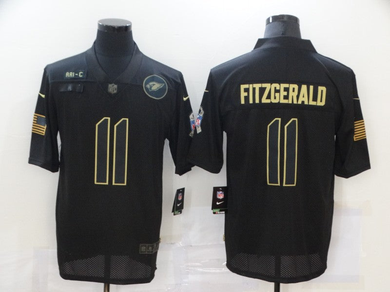 Men's Arizona Cardinals Larry Fitzgerald #11 Black Game Player Jerseys