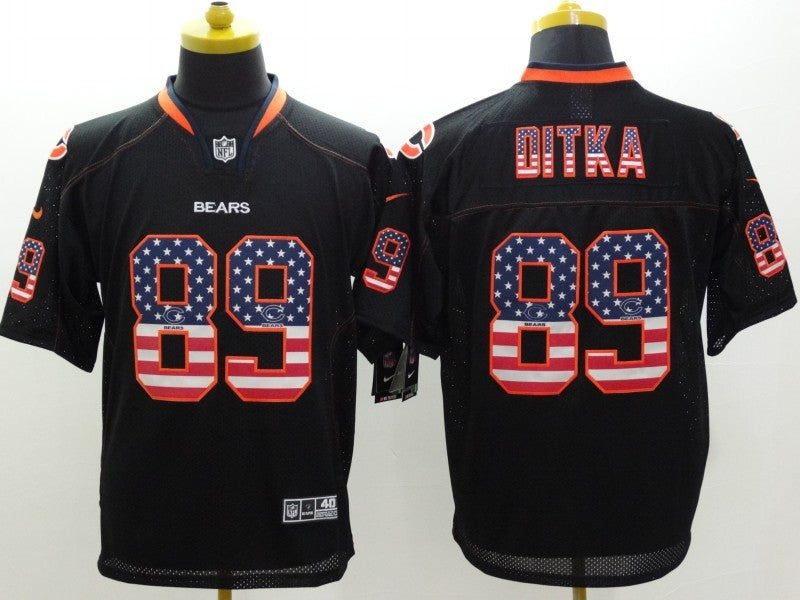 Men's Chicago Bears Mike Ditka #89 Black Game Jerseys