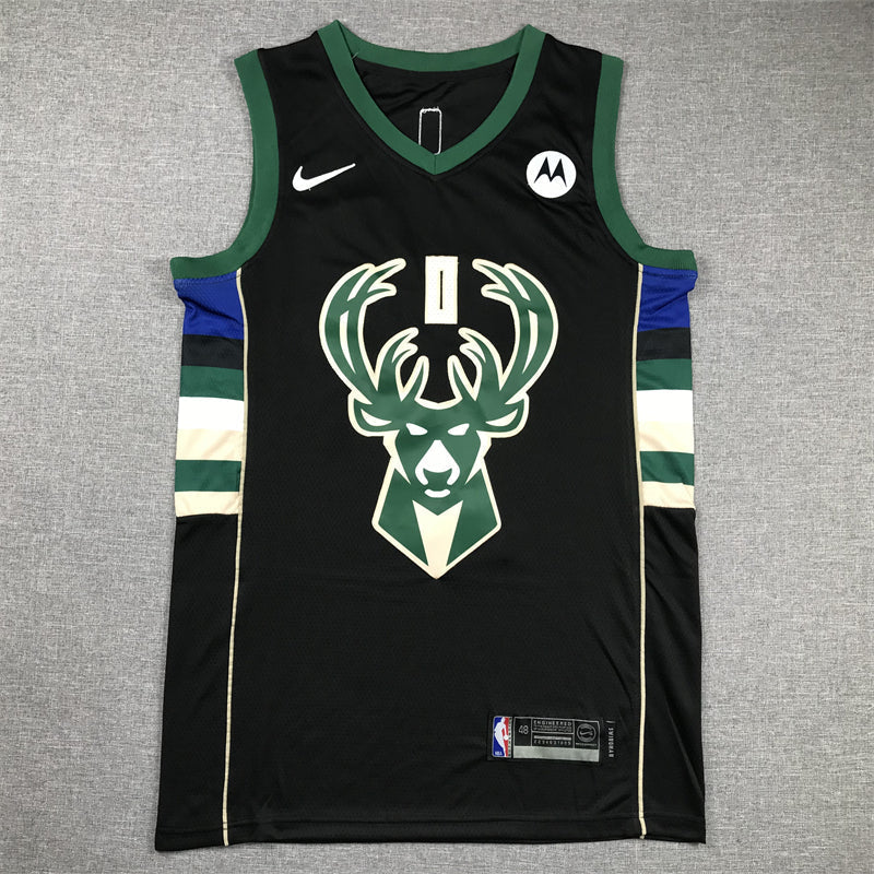 Men's Milwaukee Bucks Damian Lillard #0 Black Swingman Jerseys