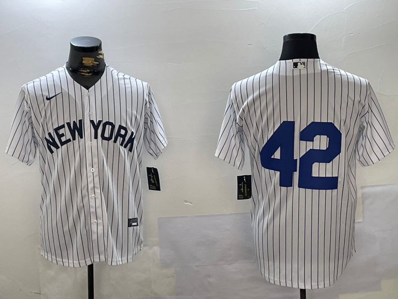 Men's New York Yankees #42 White 2024 Jackie Robinson Day Home Limited Jerseys