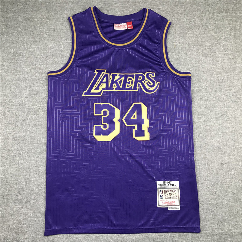 Men's Los Angeles Lakers Shaquille O'Neal Hardwood Classics Swingman Jerseys