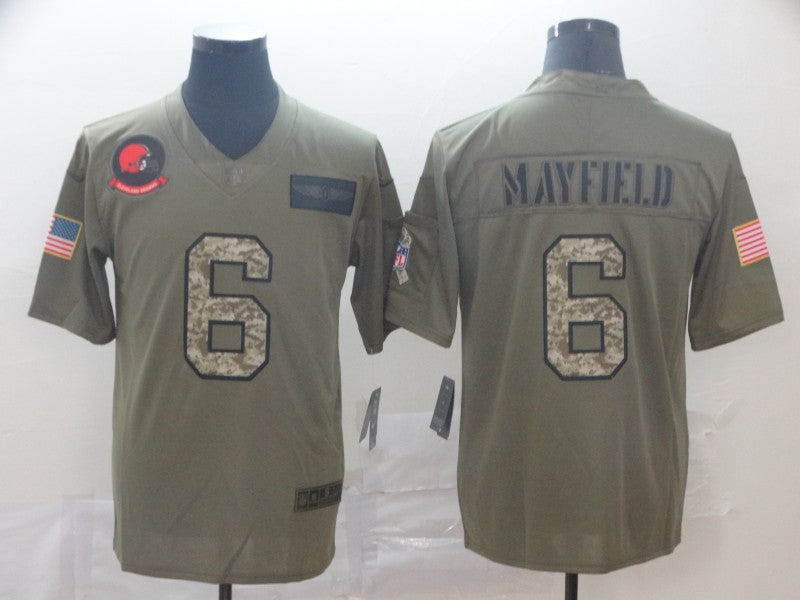 Men's Cleveland Browns Baker Mayfield Olive Player Limited Jerseys