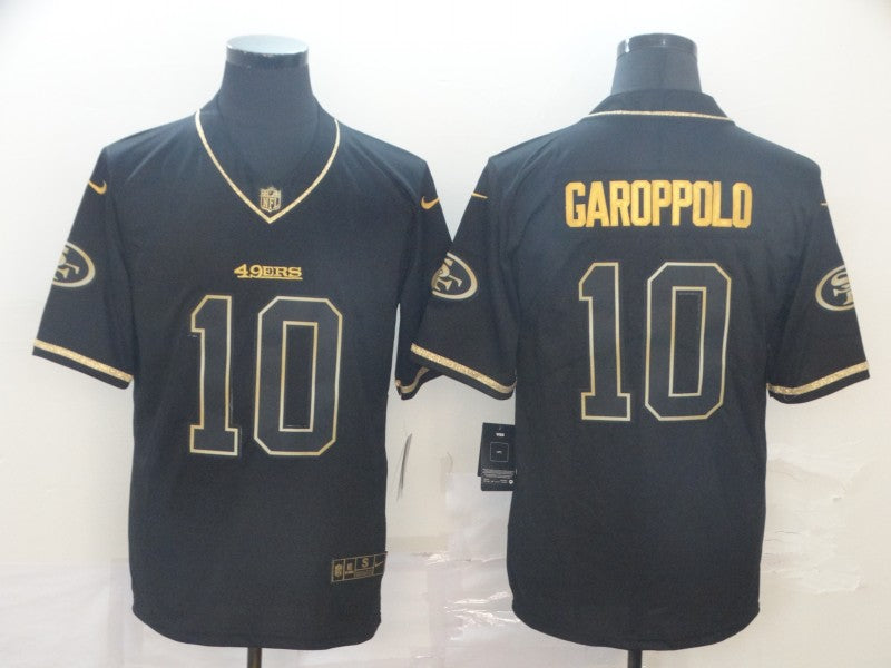 Men's San Francisco 49ers Jimmy Garoppolo #10 Black Game Player Jerseys