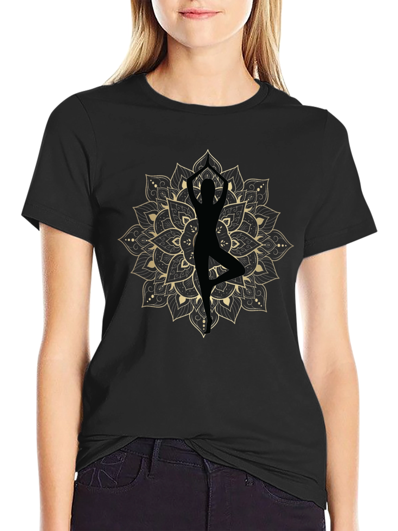 Yoga Mandala T-Shirt - Black
