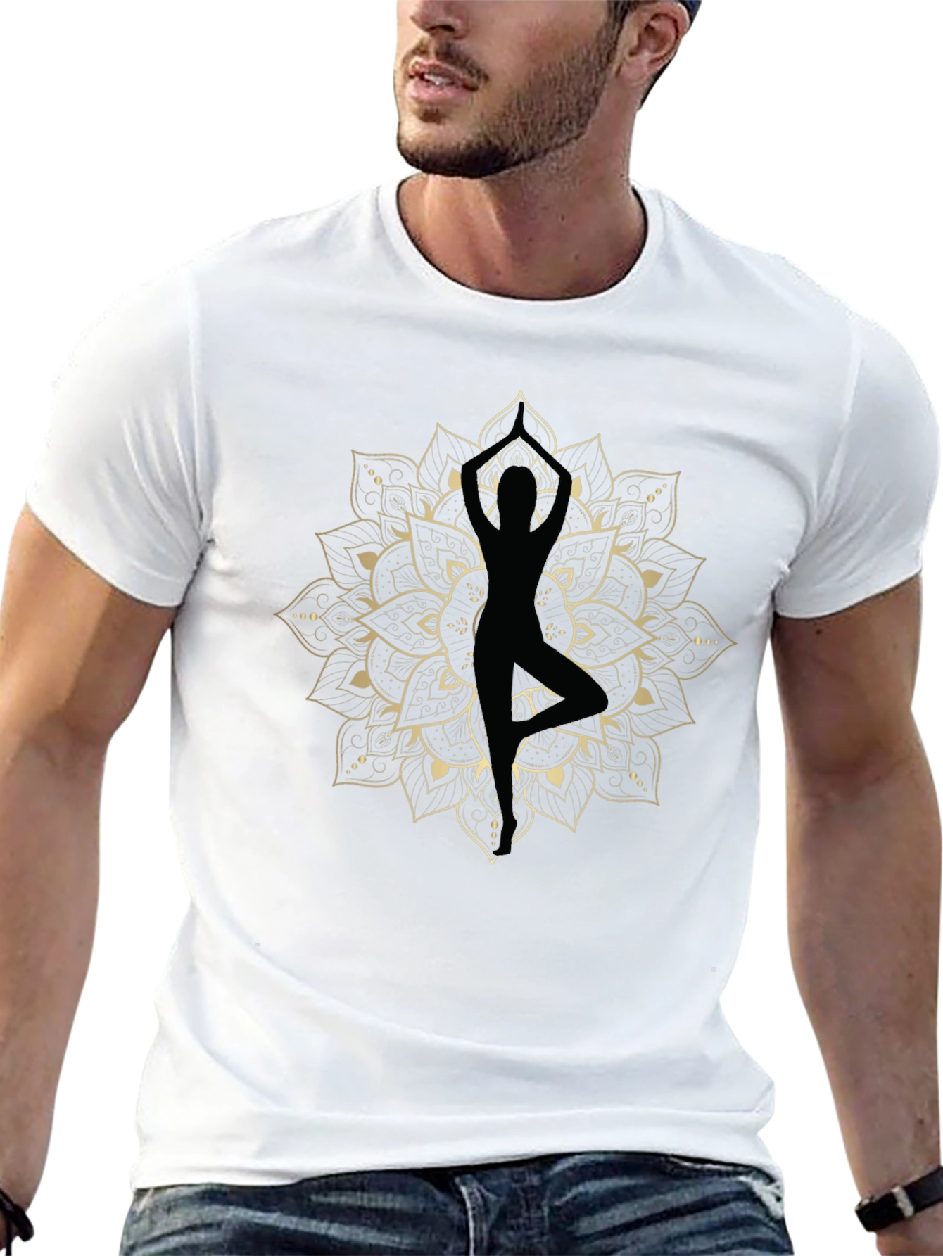 Yoga Mandala T-Shirt - Black
