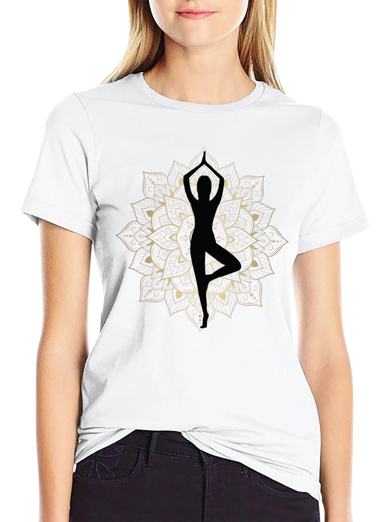 Yoga Mandala T-Shirt - Black