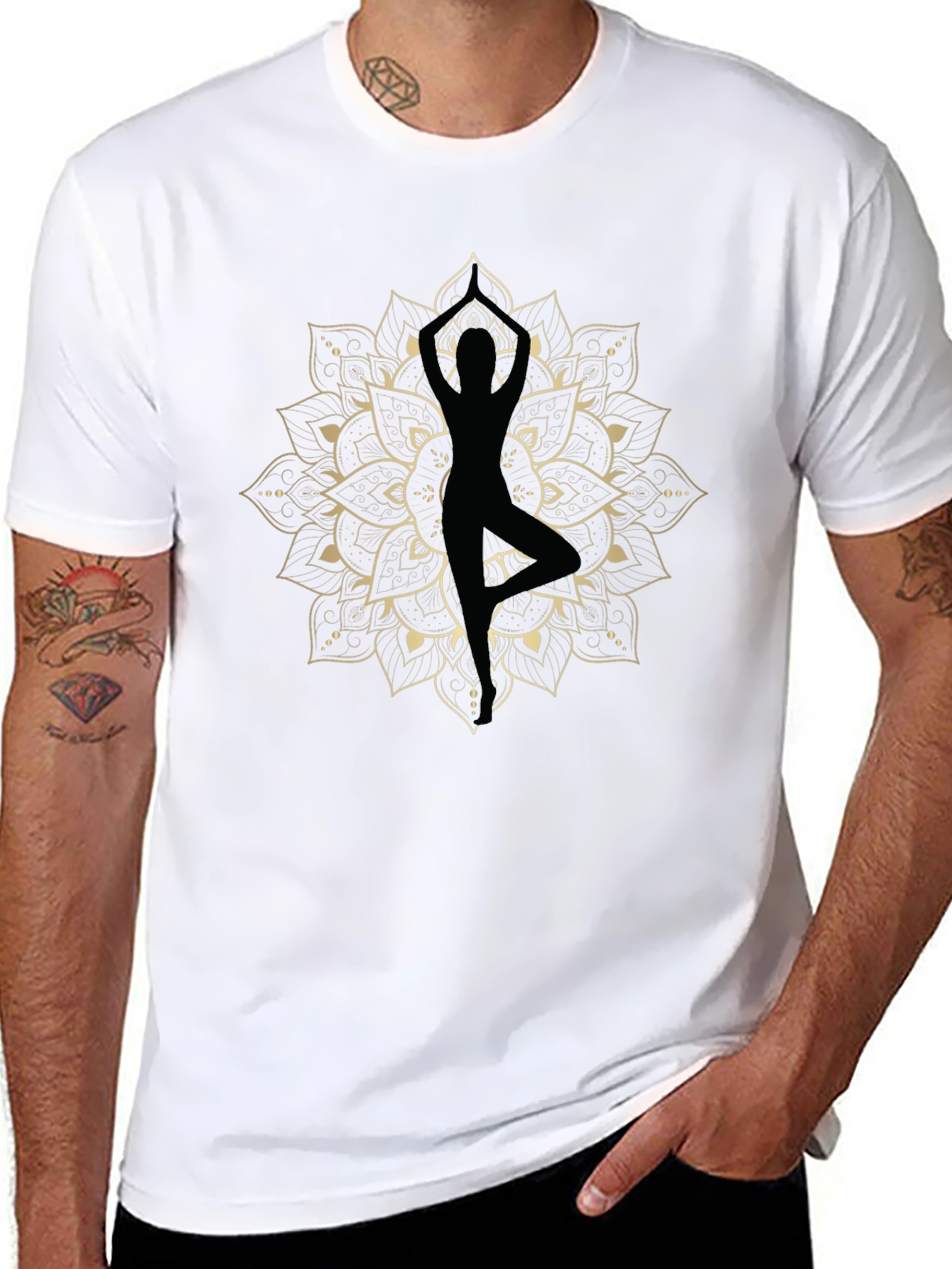 Yoga Mandala T-Shirt - Black